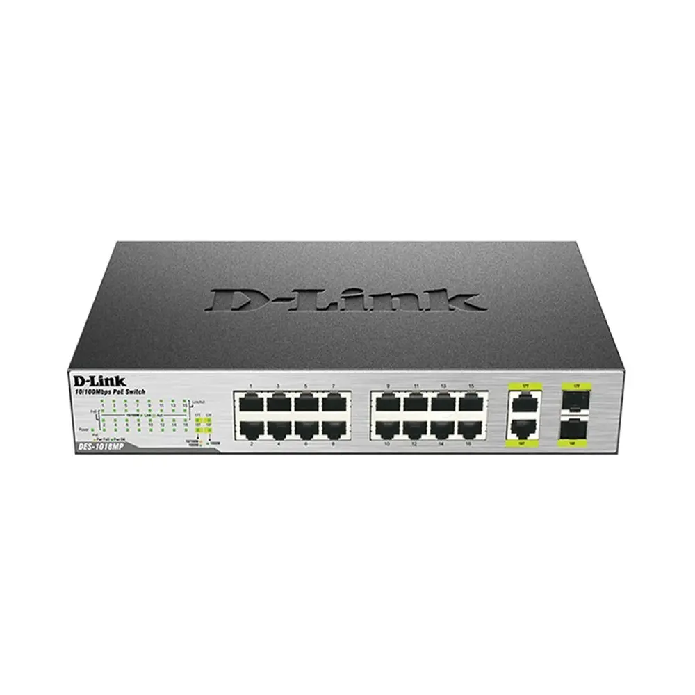سوییچ POE غیرقابل مدیریت مدل DES-1018MP دی لینک