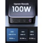 شارژر رومیزی 100 وات Nexode با 3 پورت USB-C و 1 پورت USB-A یوگرین مدل CD328