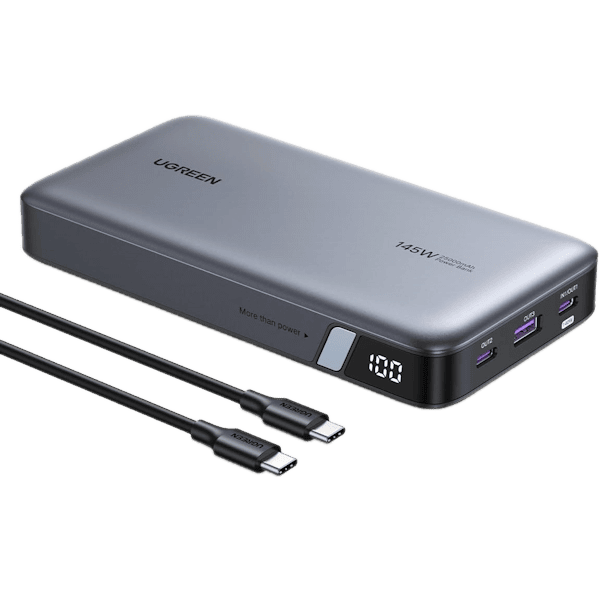 پاور بانک 145 وات سه پورت 25000mAh یوگرین مدل PB205 کد 90597A همراه با کابل USB-C
