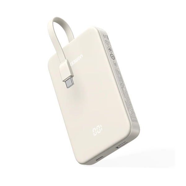 پاور بانک 20 وات 2 پورت 10000mAh یوگرین مدل PB505 کد 35340 همراه با کابل USB-C متصل