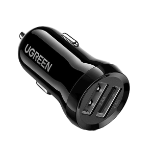 شارژر فندکی 24 وات با دو پورت USB-A 24W یوگرین مدل ED018 کد 50875