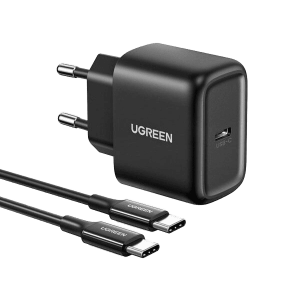 شارژر دیواری 25 وات با پورت USB-C PD یوگرین مدل CD250 همراه با کابل USB-C to USB-C