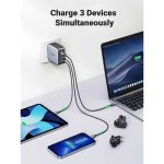 شارژر دیواری 65 وات Nexode با یک پورت USB-A و دو پورت USB-C یوگرین مدل CD296 کد 90409