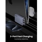 شارژر دیواری 65 وات با دو پورت USB-C و یک پورت USB-A یوگرین مدل X753 کد 25356